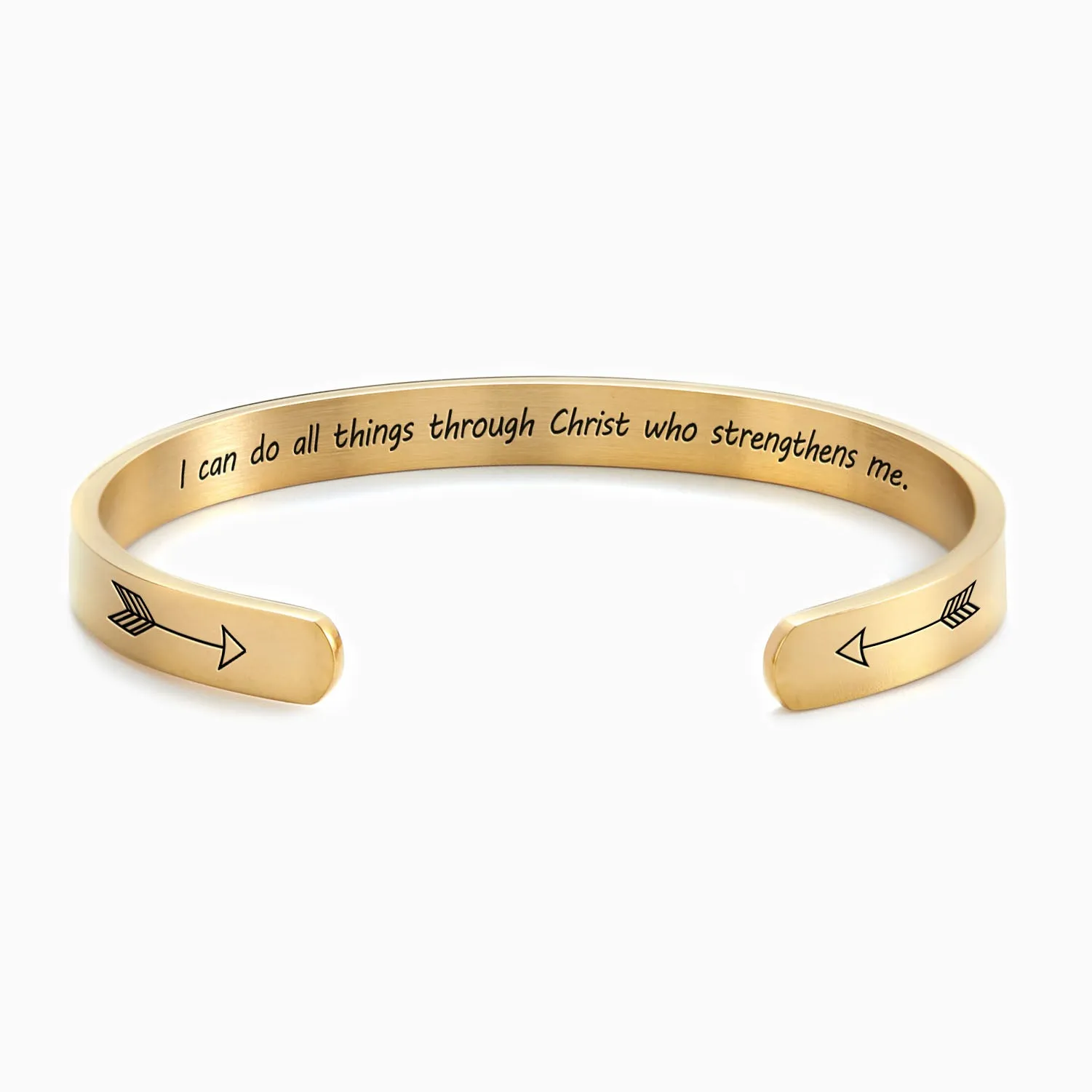 I Can Do All Things Through Christ Personalizable Cuff Bracelet sold by Faithful and Co.