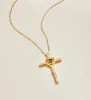 Heart and Cross Personalized Bible Verse Necklace sold by Faithful and Co.