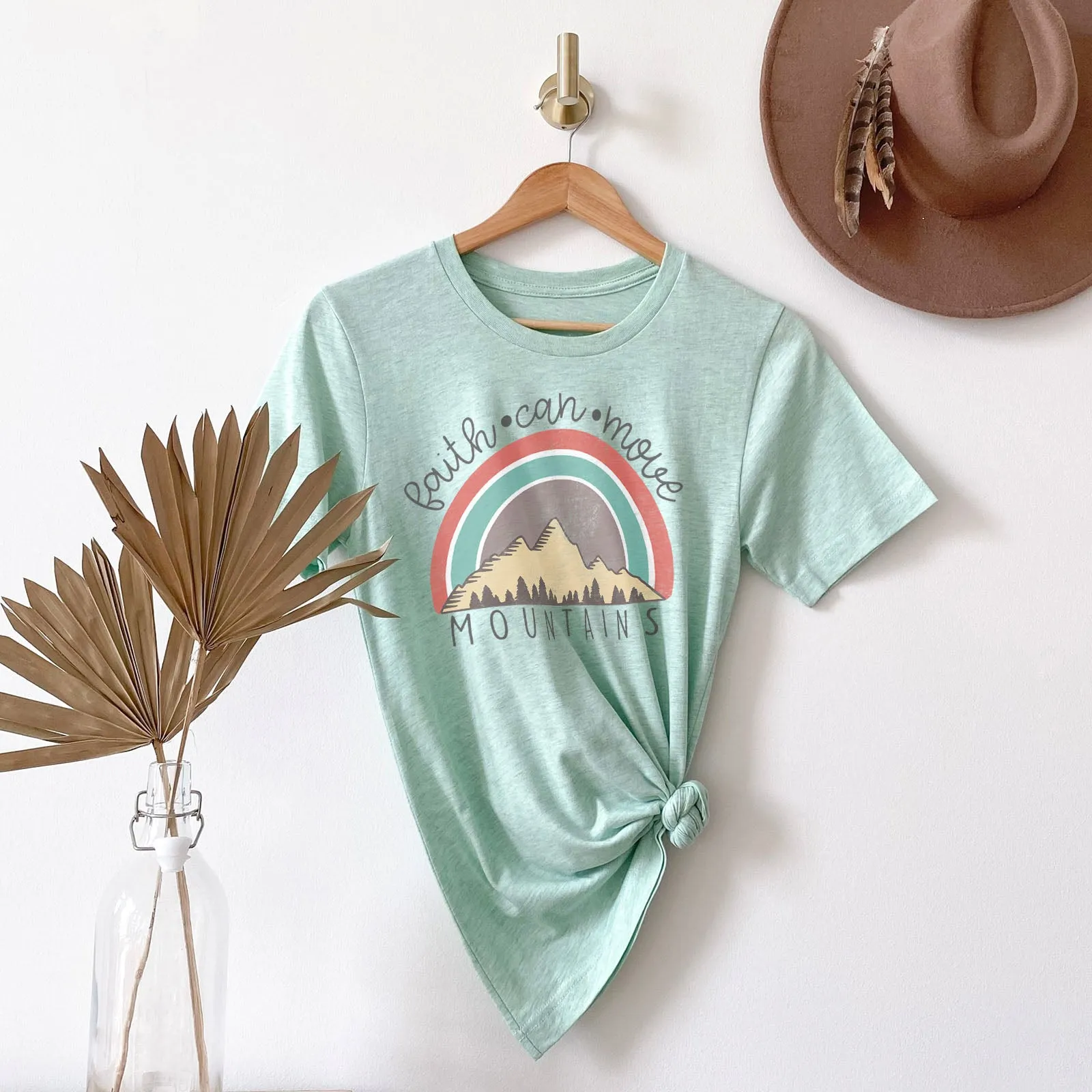Faith Can Move Mountains Badge Tee sold by Faithful and Co. product image thumbnail 4