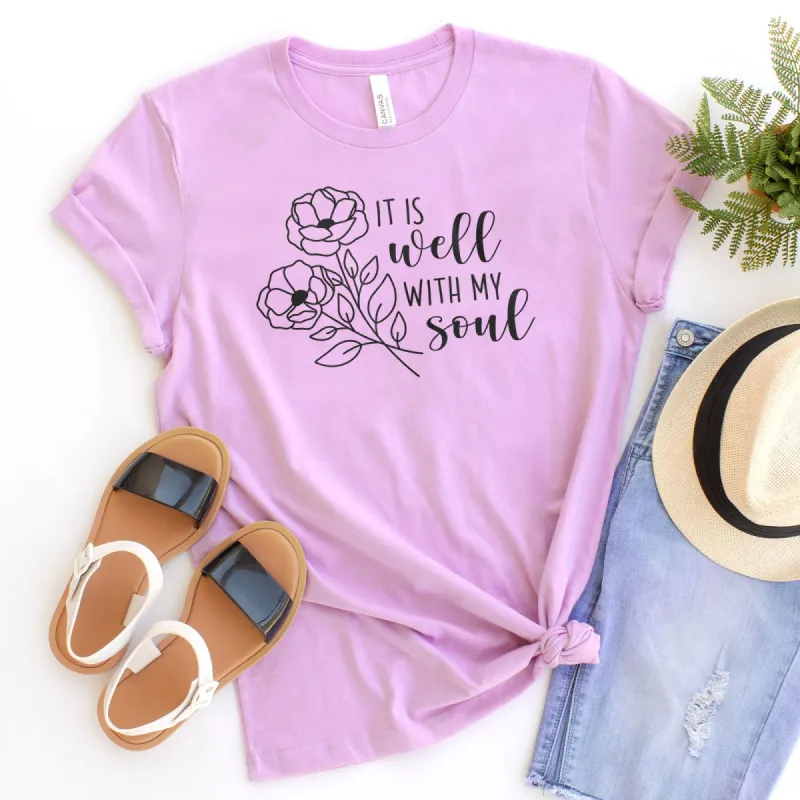 It Is Well With My Soul - Flowers Tee sold by Faithful and Co.