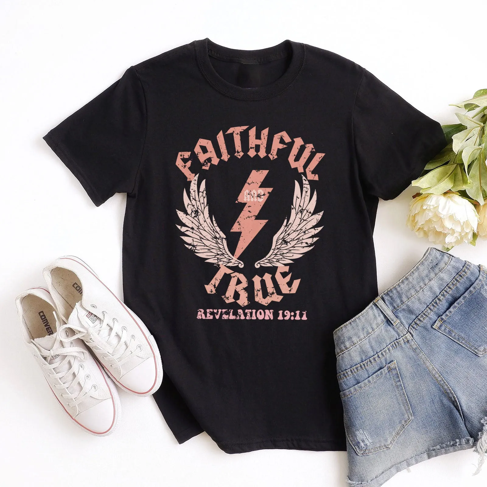Faithful & True Retro Tee sold by Faithful and Co. product image thumbnail 2