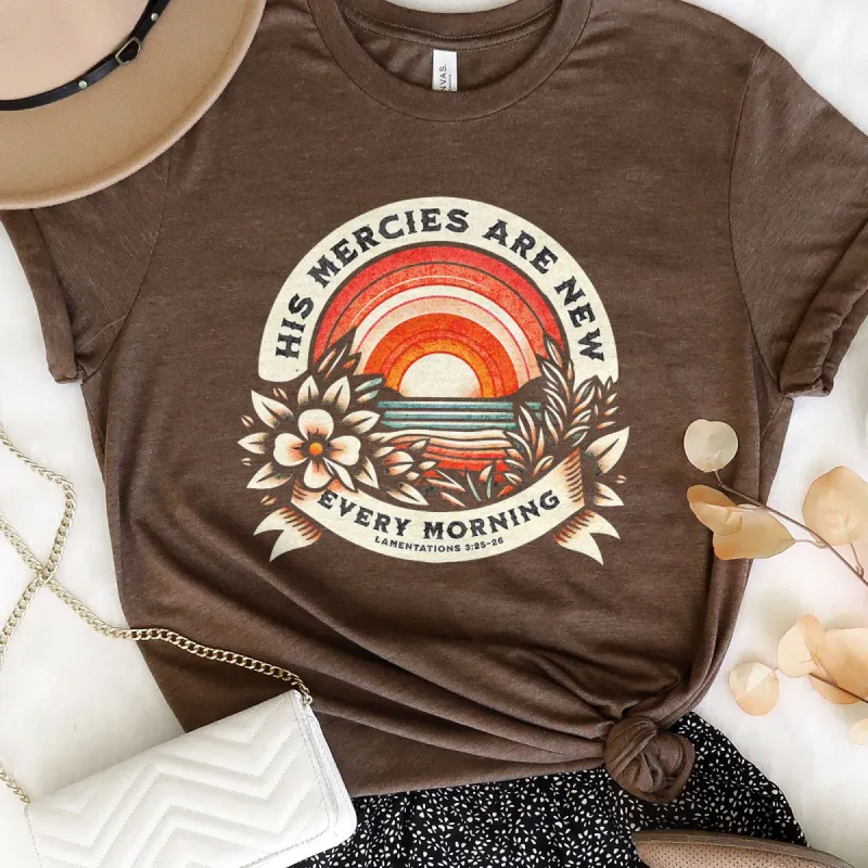 His Mercies Are New Every Morning Vintage Tee sold by Faithful and Co.