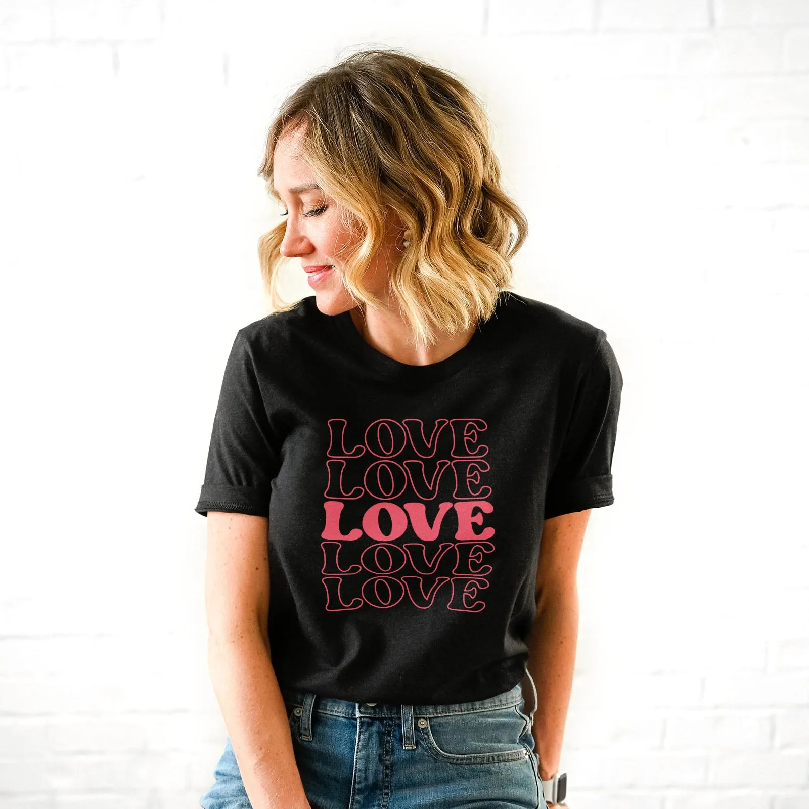 Stacked Love Tee sold by Faithful and Co. product image thumbnail 3