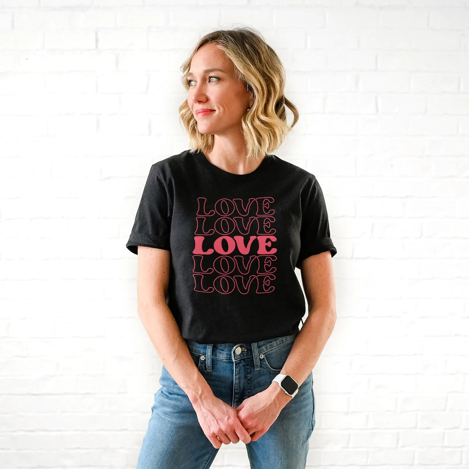 Stacked Love Tee sold by Faithful and Co. product image thumbnail 2