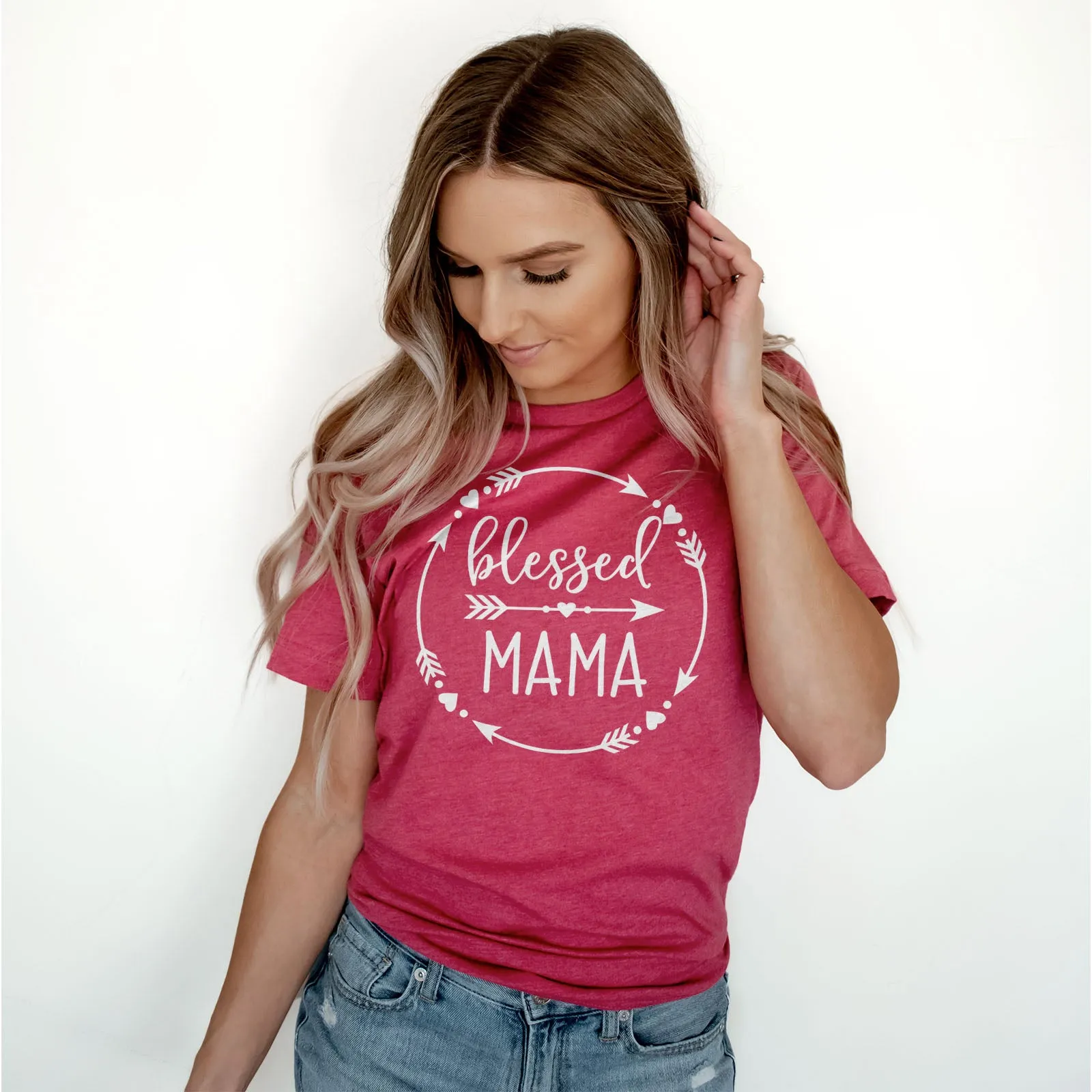 Blessed Mama Round Tee sold by Faithful and Co. product image thumbnail 3