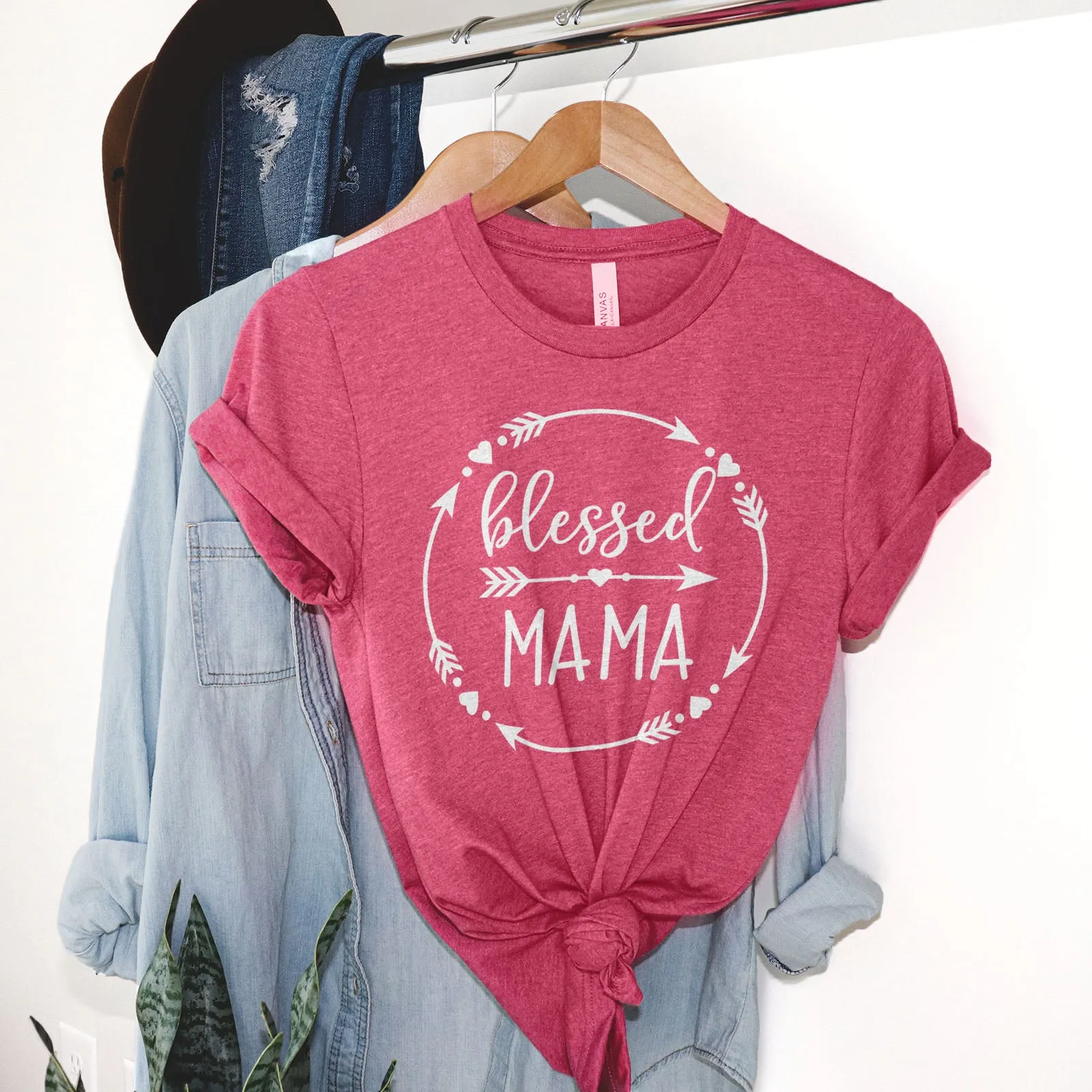 Blessed Mama Round Tee sold by Faithful and Co. product image thumbnail 4