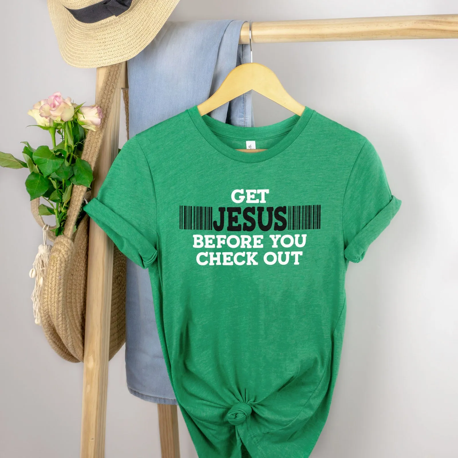 Get Jesus Before You Check Out Tee sold by Faithful and Co. product image thumbnail 5