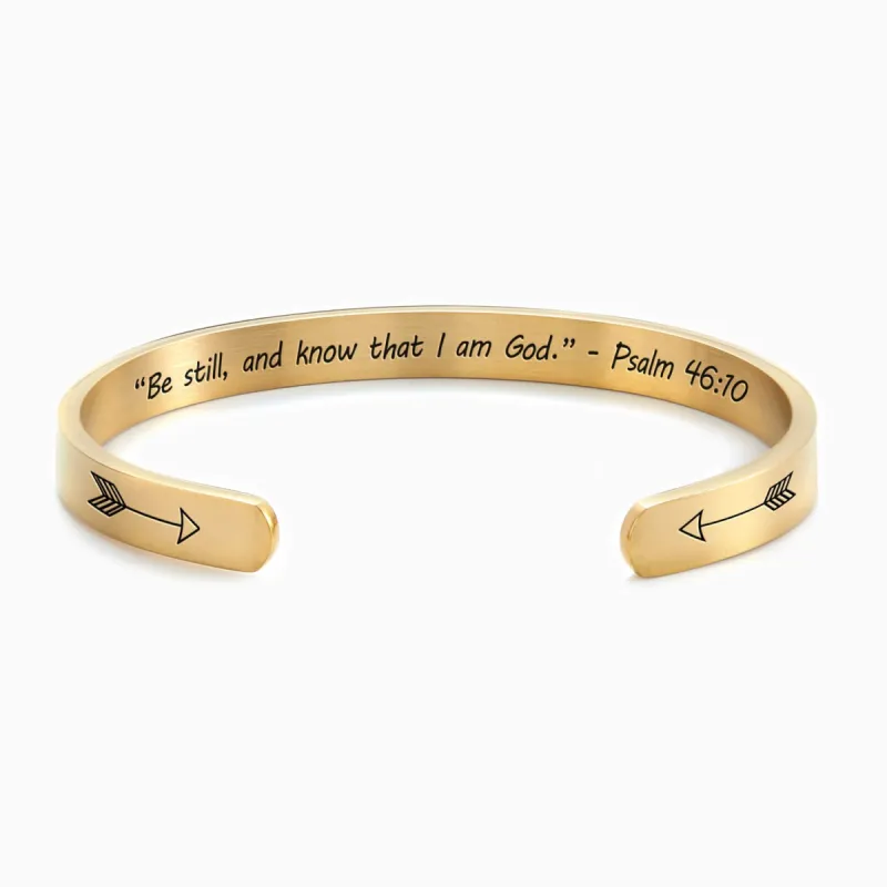 Be Still and Know - Psalm 46:10 Cuff Bracelet sold by Faithful and Co.