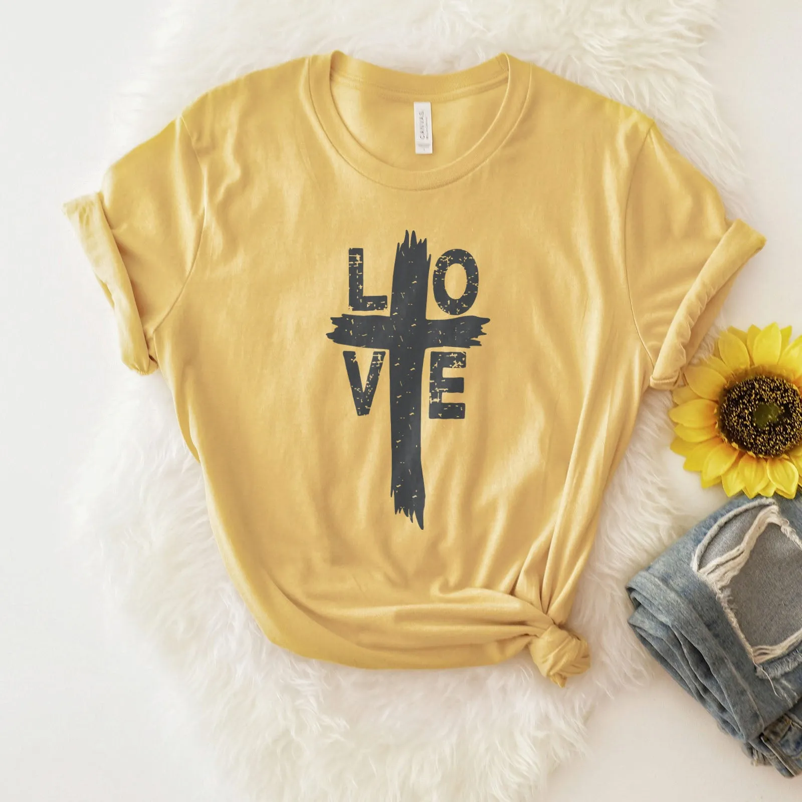 Love Cross Tee sold by Faithful and Co. product image thumbnail 3