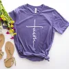 Cross Script Tee sold by Faithful and Co.