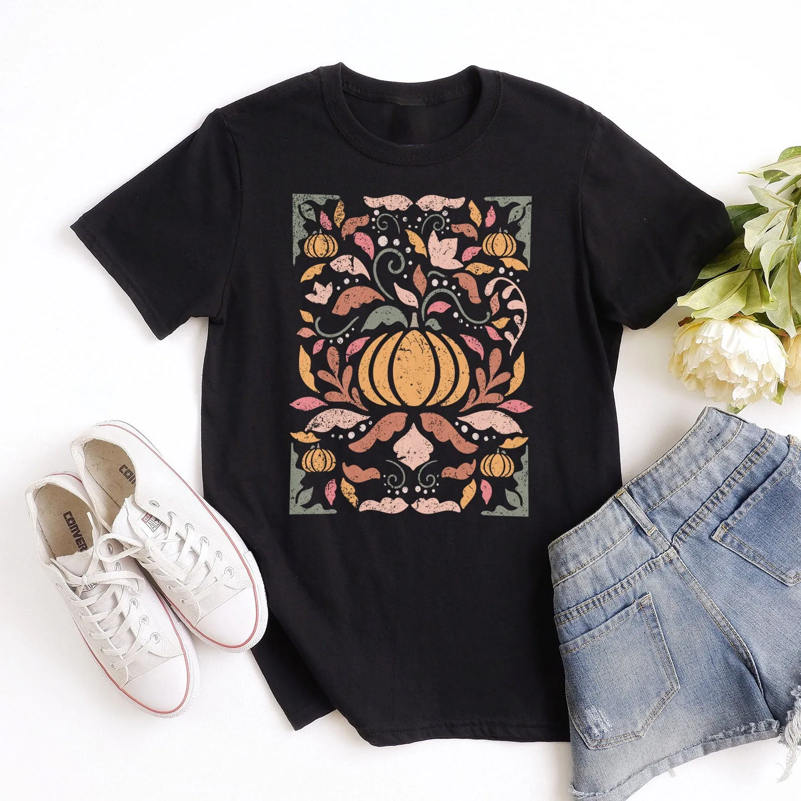 Vintage Fall Floral Tee sold by Faithful and Co. product image thumbnail 2