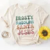 Dance Like Frosty Shine like Rudolph Give like Santa Love Like Jesus Tee sold by Faithful and Co.