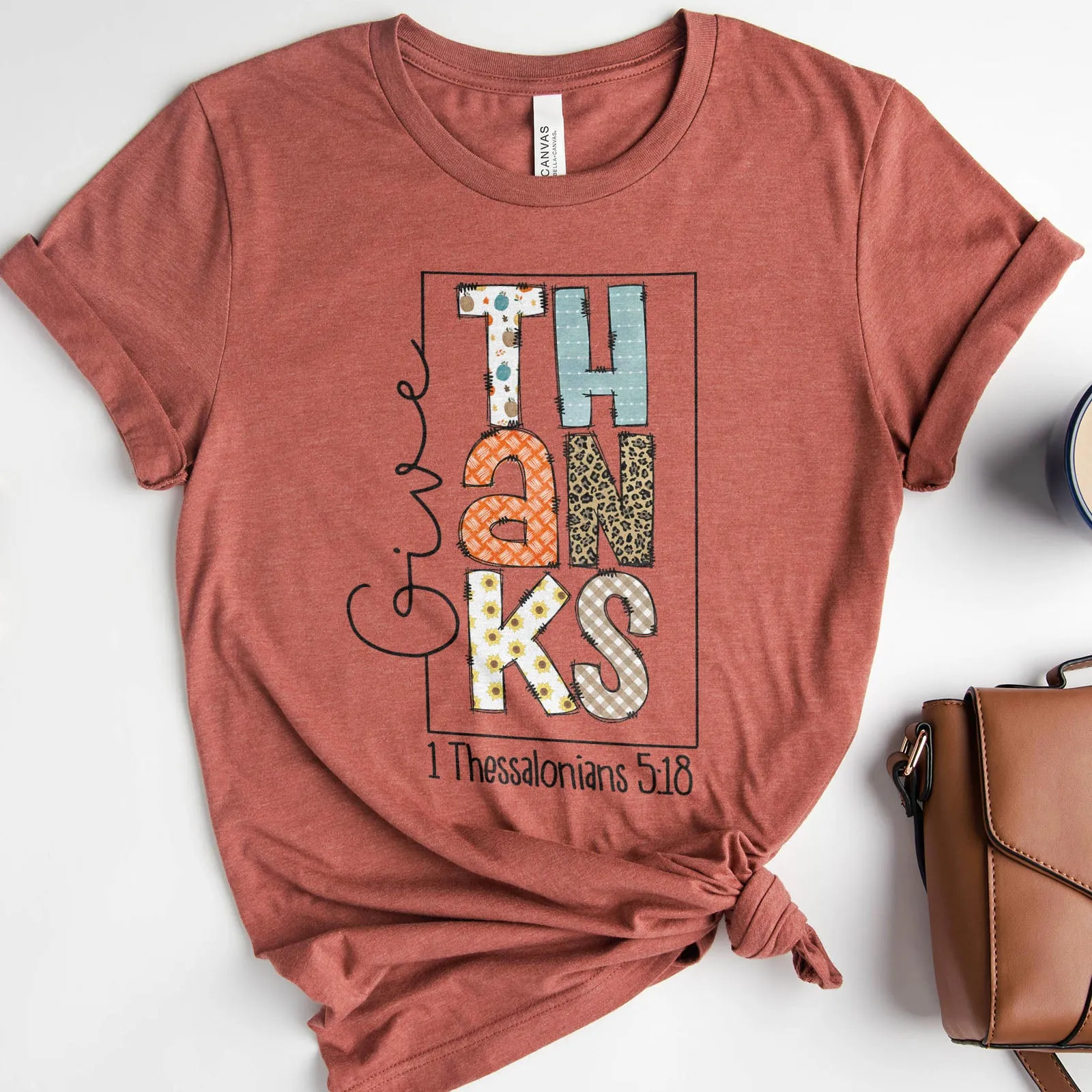 Give Thanks Fall Tee sold by Faithful and Co. product image thumbnail 5
