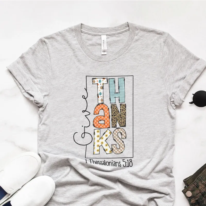 Give Thanks Fall Tee sold by Faithful and Co.