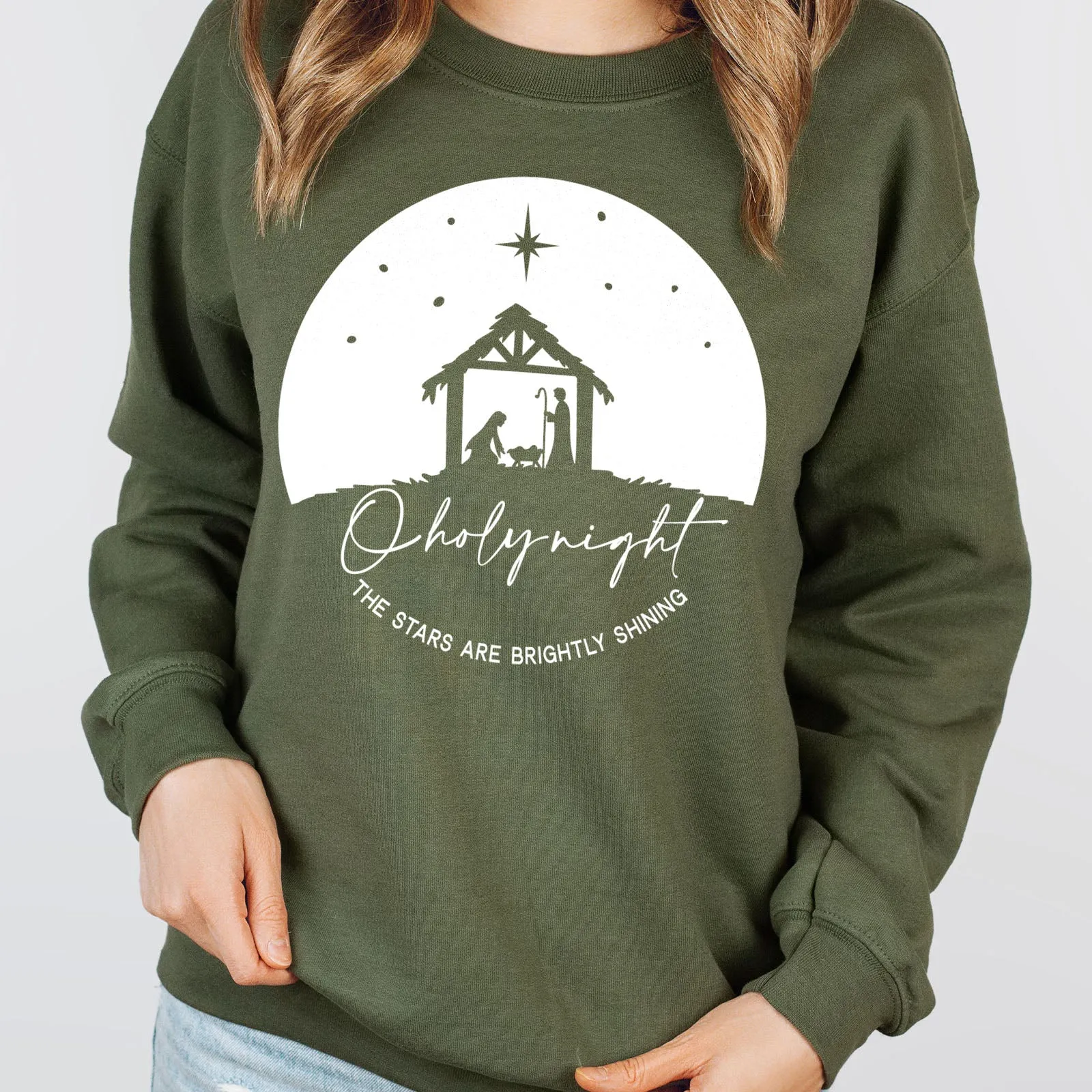 O Holy Night Long Sleeve sold by Faithful and Co. product image thumbnail 2