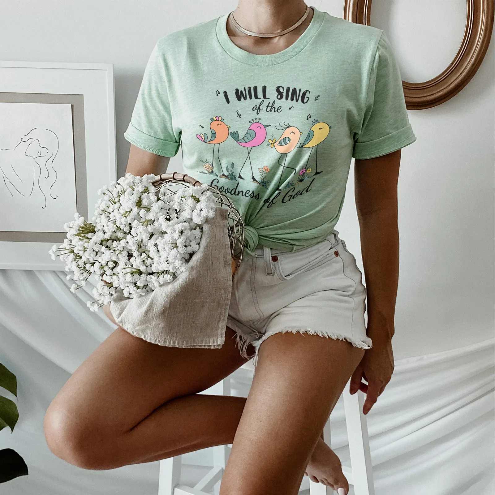 I Will Sing Of The Goodness Of God Tee sold by Faithful and Co. product image thumbnail 2