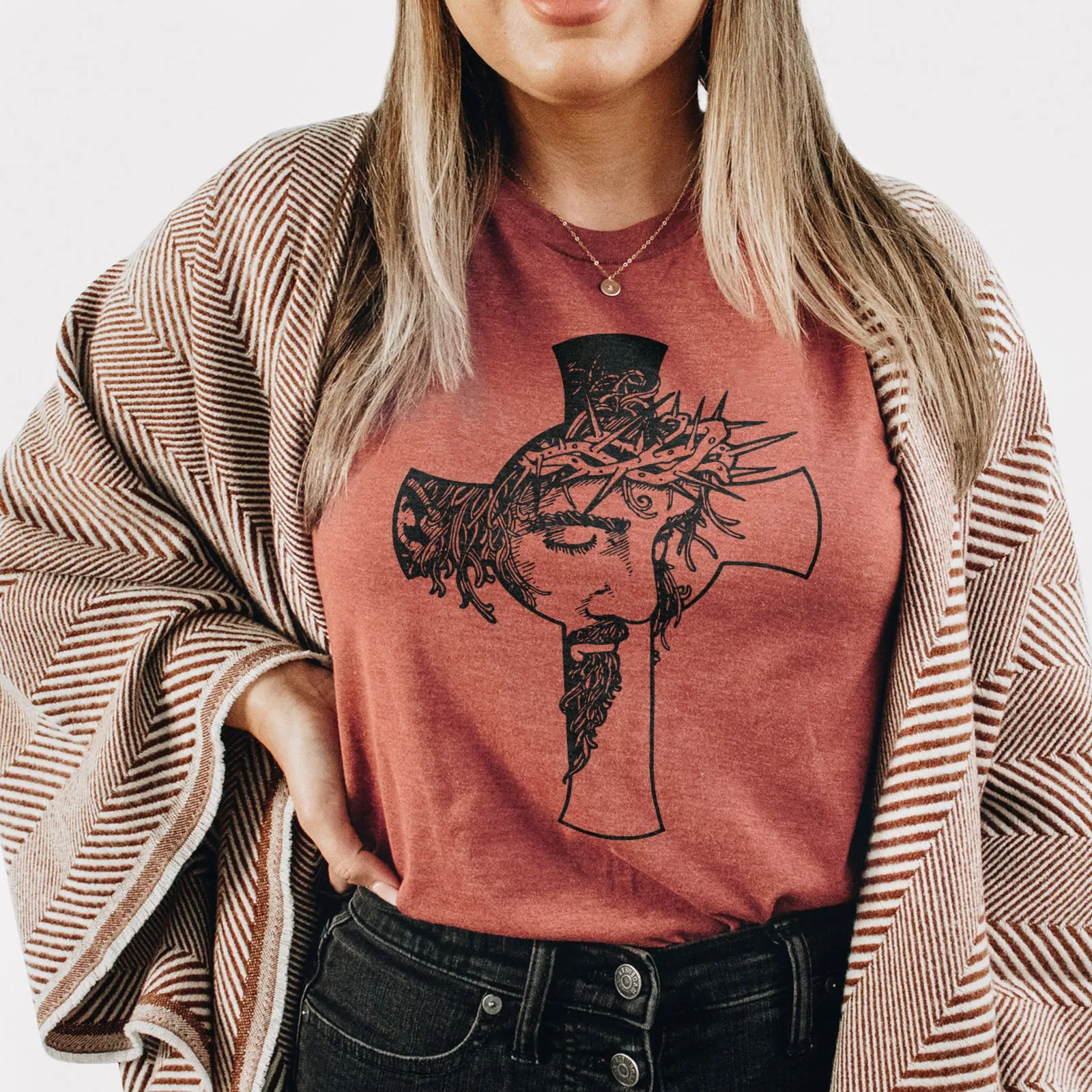 Jesus Cross Tee sold by Faithful and Co. product image thumbnail 3