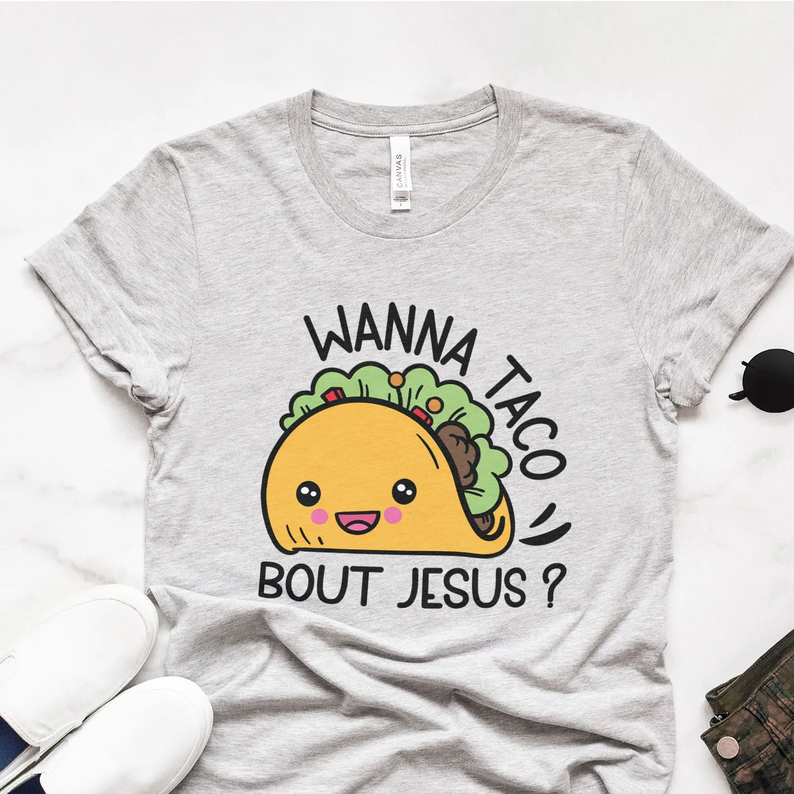 Wanna Taco Bout Jesus Cutie Tee sold by Faithful and Co.