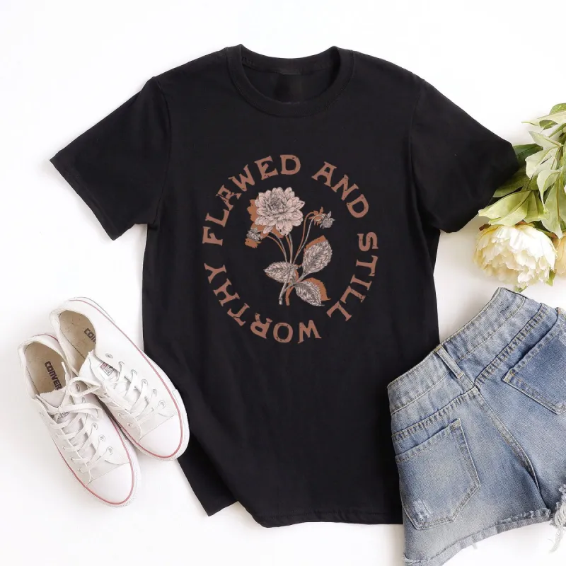 Flawed and Still Worthy Tee sold by Faithful and Co.