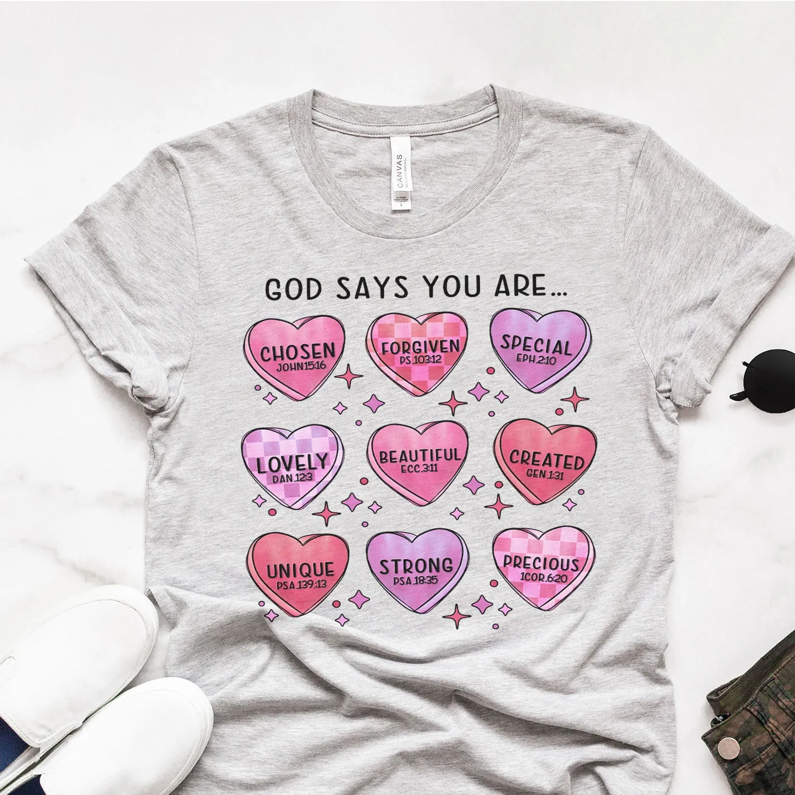 God Says You Are Valentine Tee sold by Faithful and Co. product image thumbnail 2