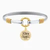 Be Strong And Courageous - Two-Tone Bracelet sold by Faithful and Co.