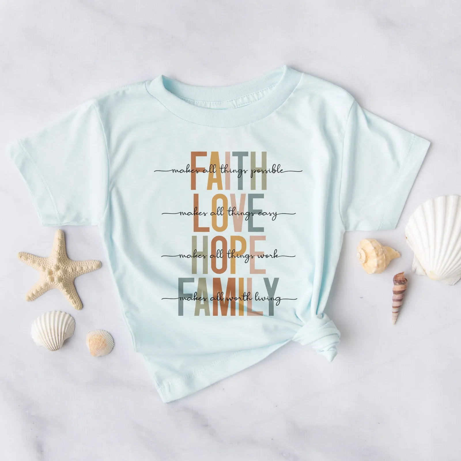 Faith Love Hope Family Tee sold by Faithful and Co. product image thumbnail 5