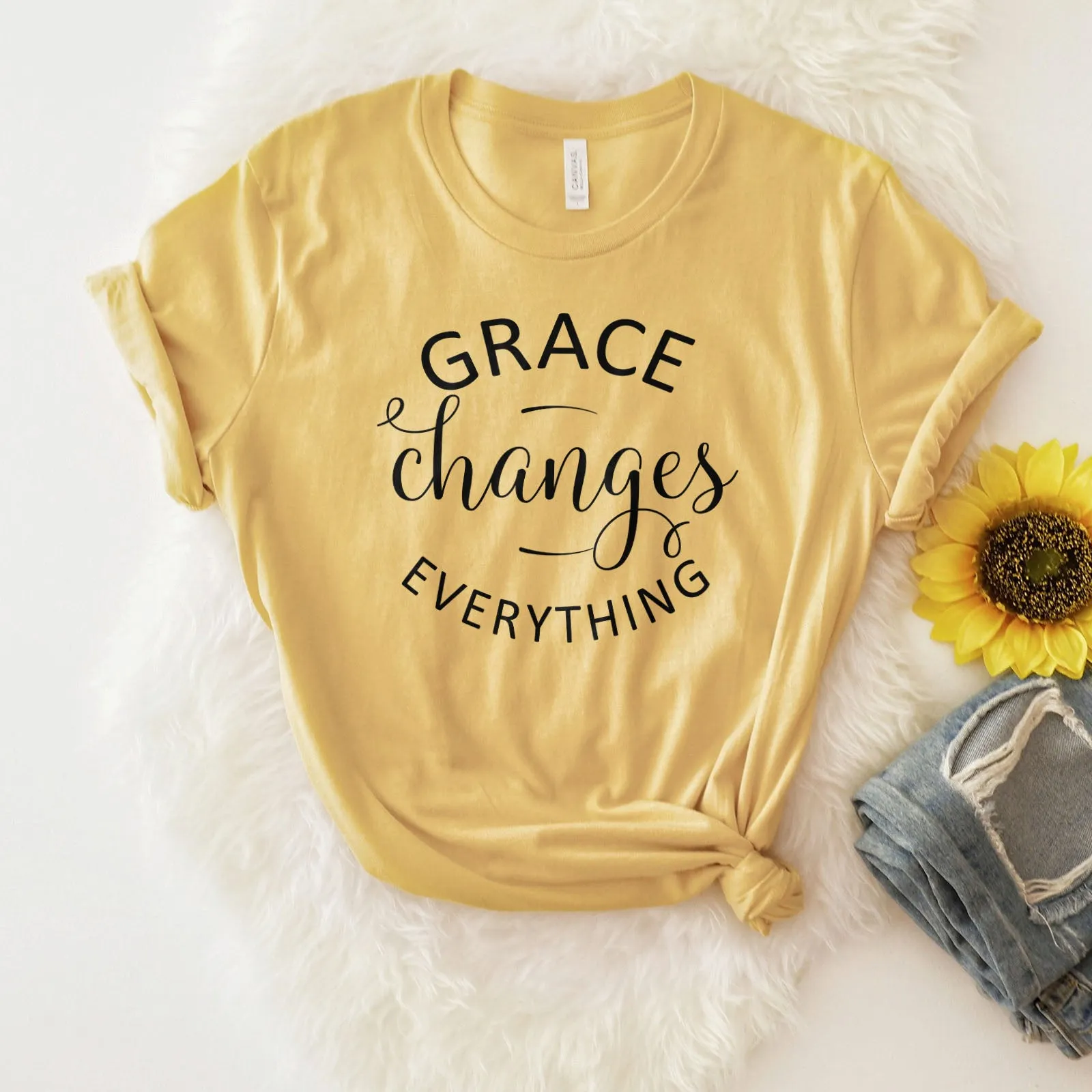 Grace Changes Everything - Round Tee sold by Faithful and Co. product image thumbnail 5