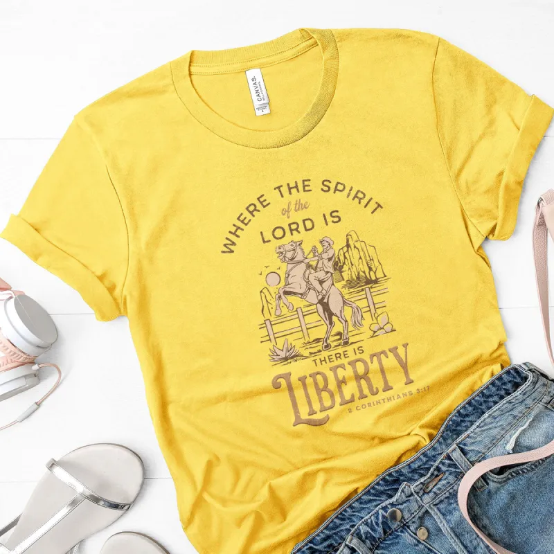 There Is Liberty 2 Corinthians 3:17 Tee sold by Faithful and Co.