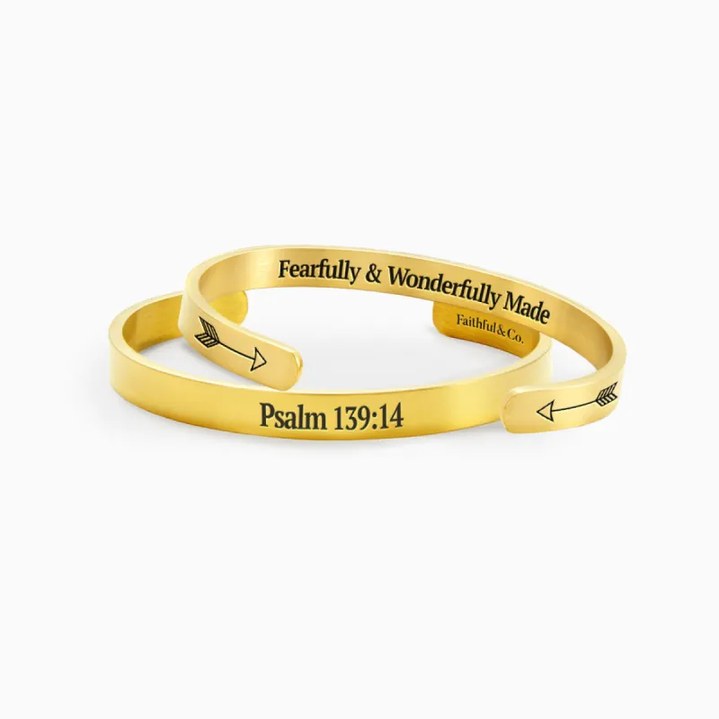 Psalm 139:14 Cuff Bracelet sold by Faithful and Co.