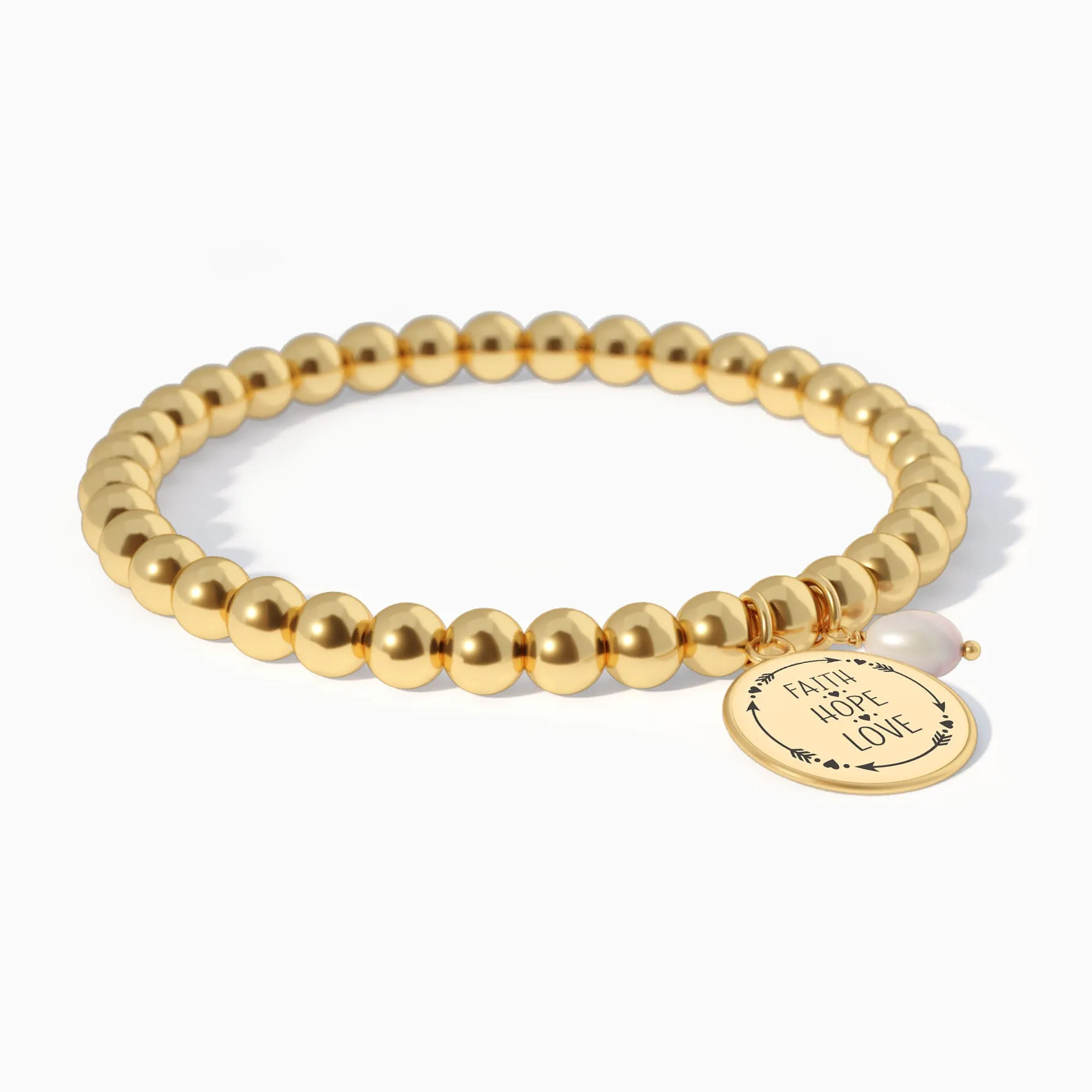 Faith Hope Love - Beaded Bracelet sold by Faithful and Co. product image thumbnail 4