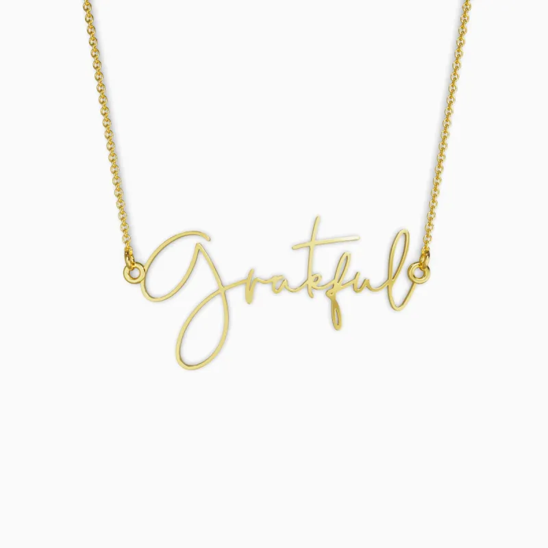 Grateful Intention Necklace sold by Faithful and Co.