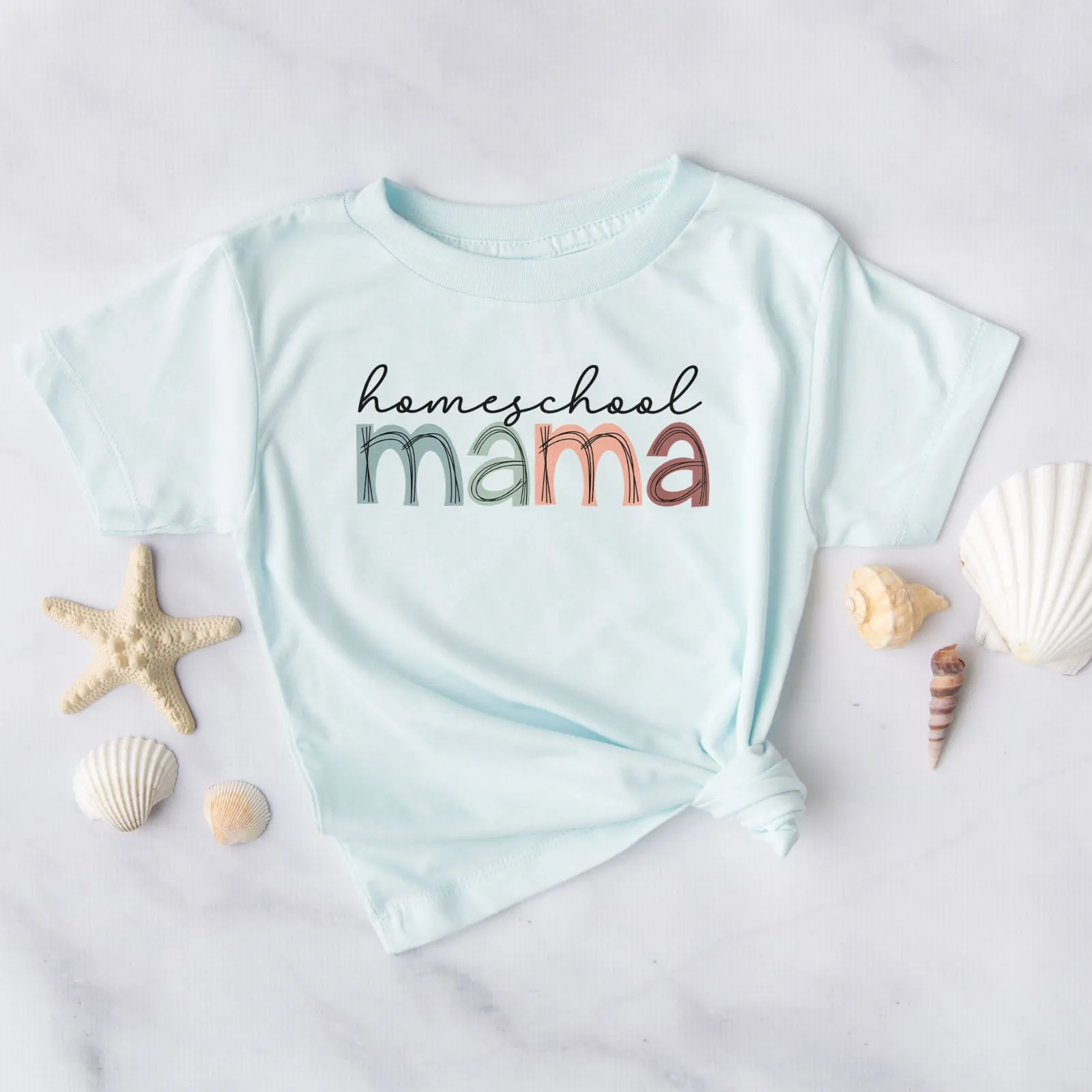 Homeschool Mama Pastel Tee sold by Faithful and Co. product image thumbnail 2