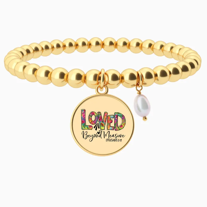 Loved Beyond Measure - Ephesians 3:19 - Beaded Bracelet sold by Faithful and Co.