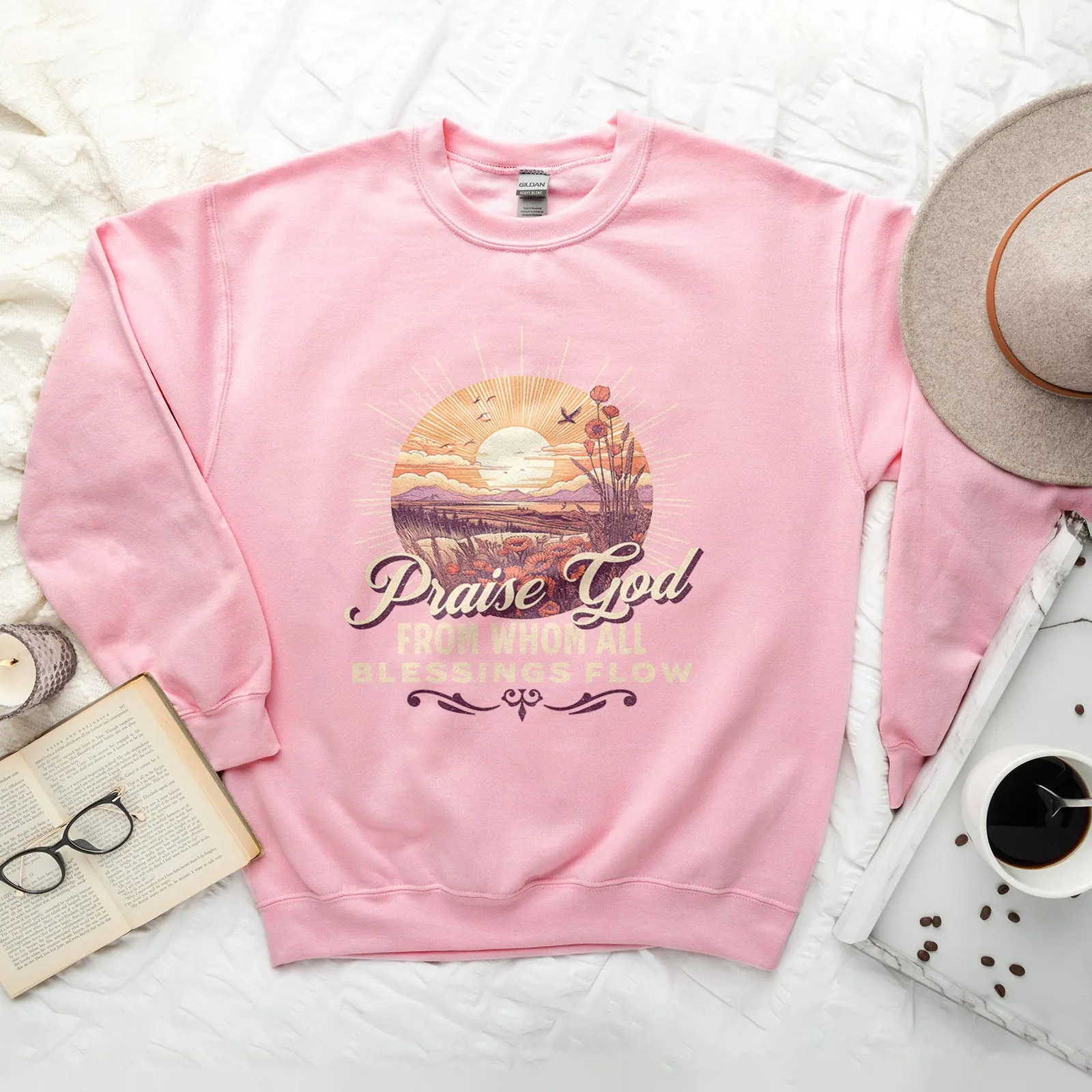 Praise God Vintage Sweatshirt sold by Faithful and Co. product image thumbnail 2