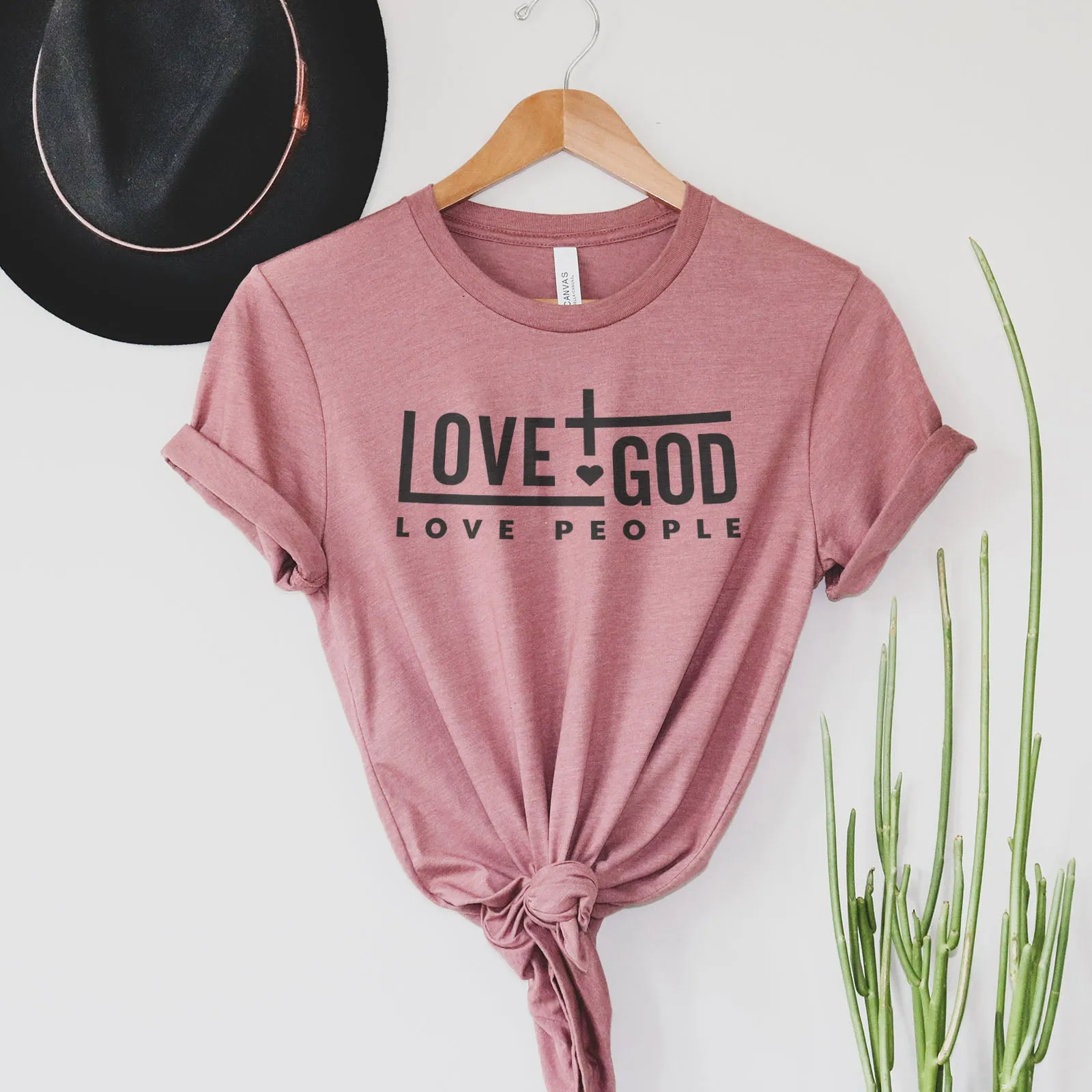 Love God Love People Bold Tee sold by Faithful and Co. product image thumbnail 4