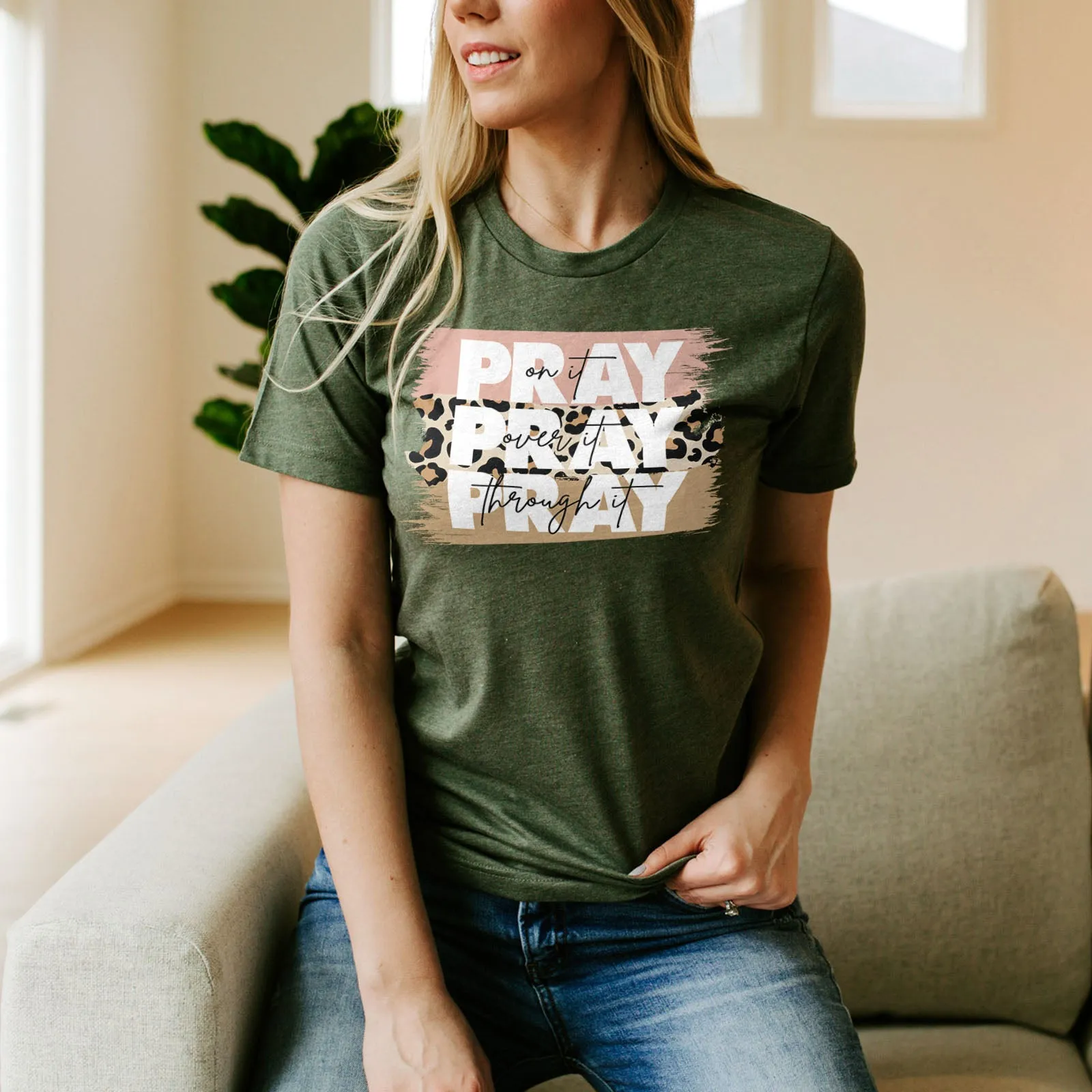 Pray on It Leopard Tee sold by Faithful and Co. product image thumbnail 2