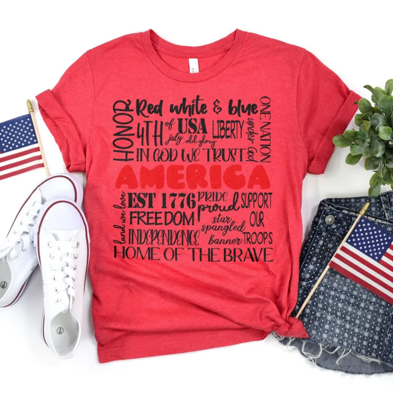 The America Tee sold by Faithful and Co.