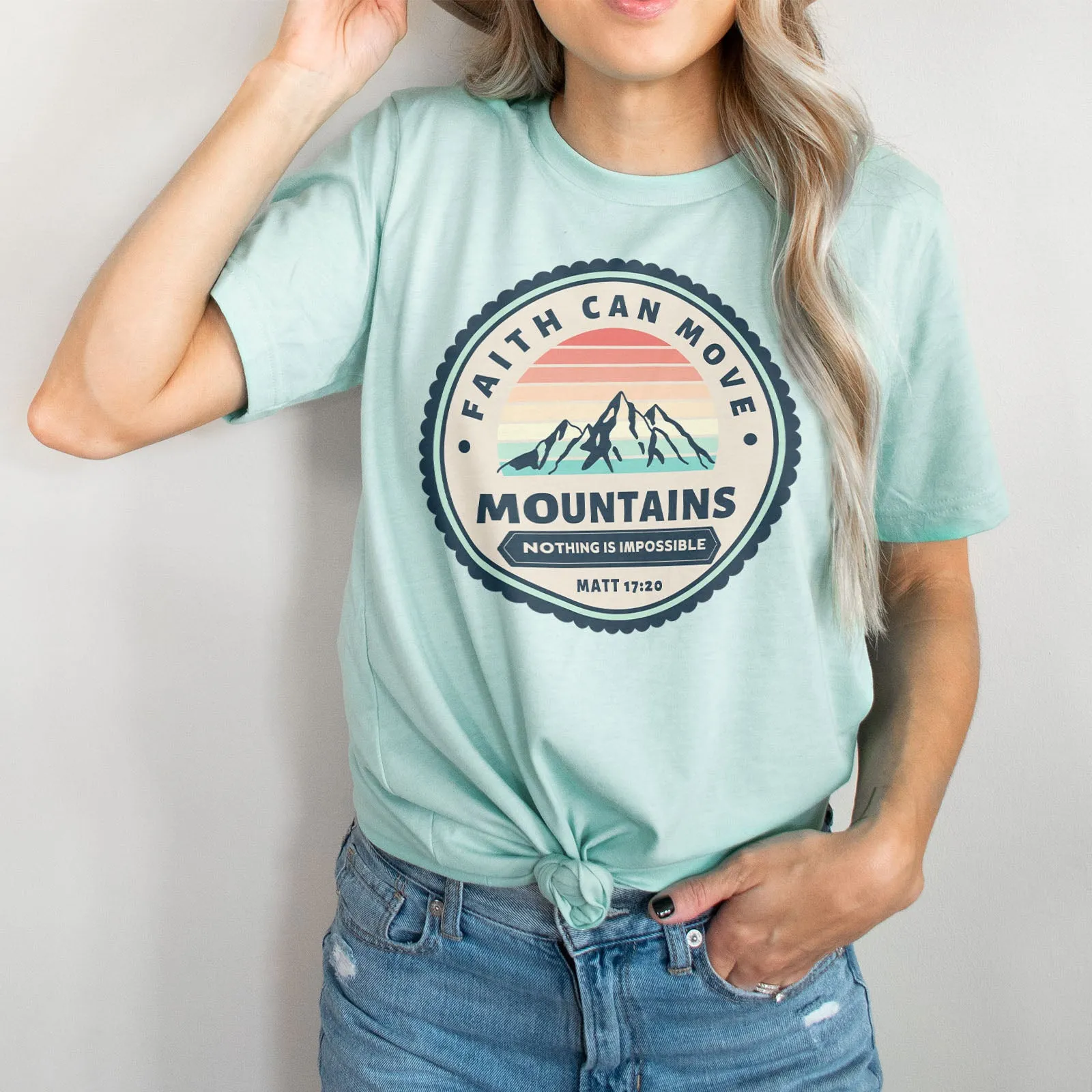 Cricut Faith Can Move Mountains - Matthew 17:20 Tee sold by Faithful and Co. product image thumbnail 5