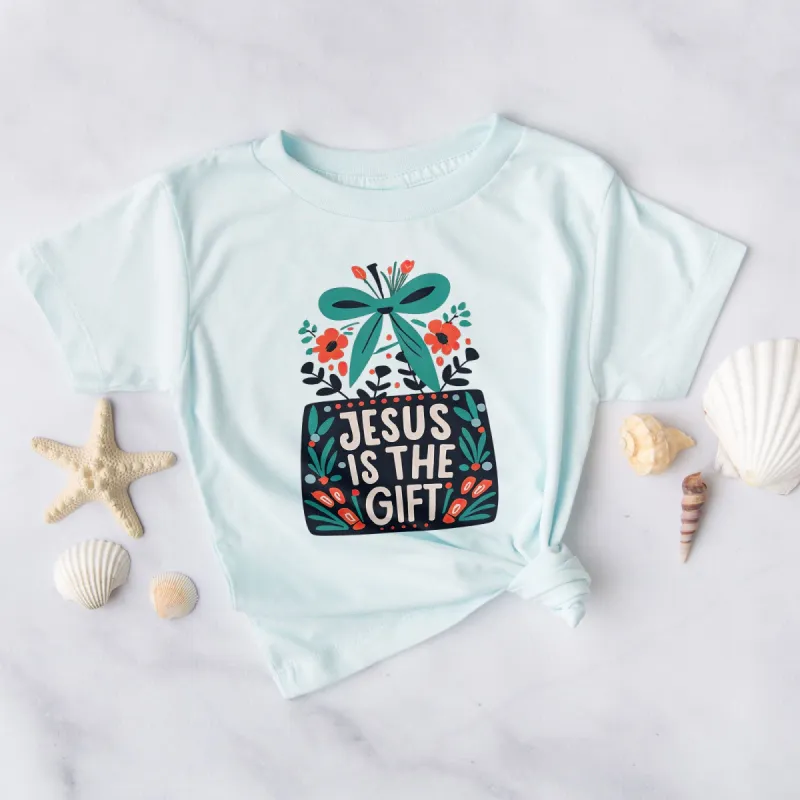 Jesus Is The Gift Floral Tee sold by Faithful and Co.