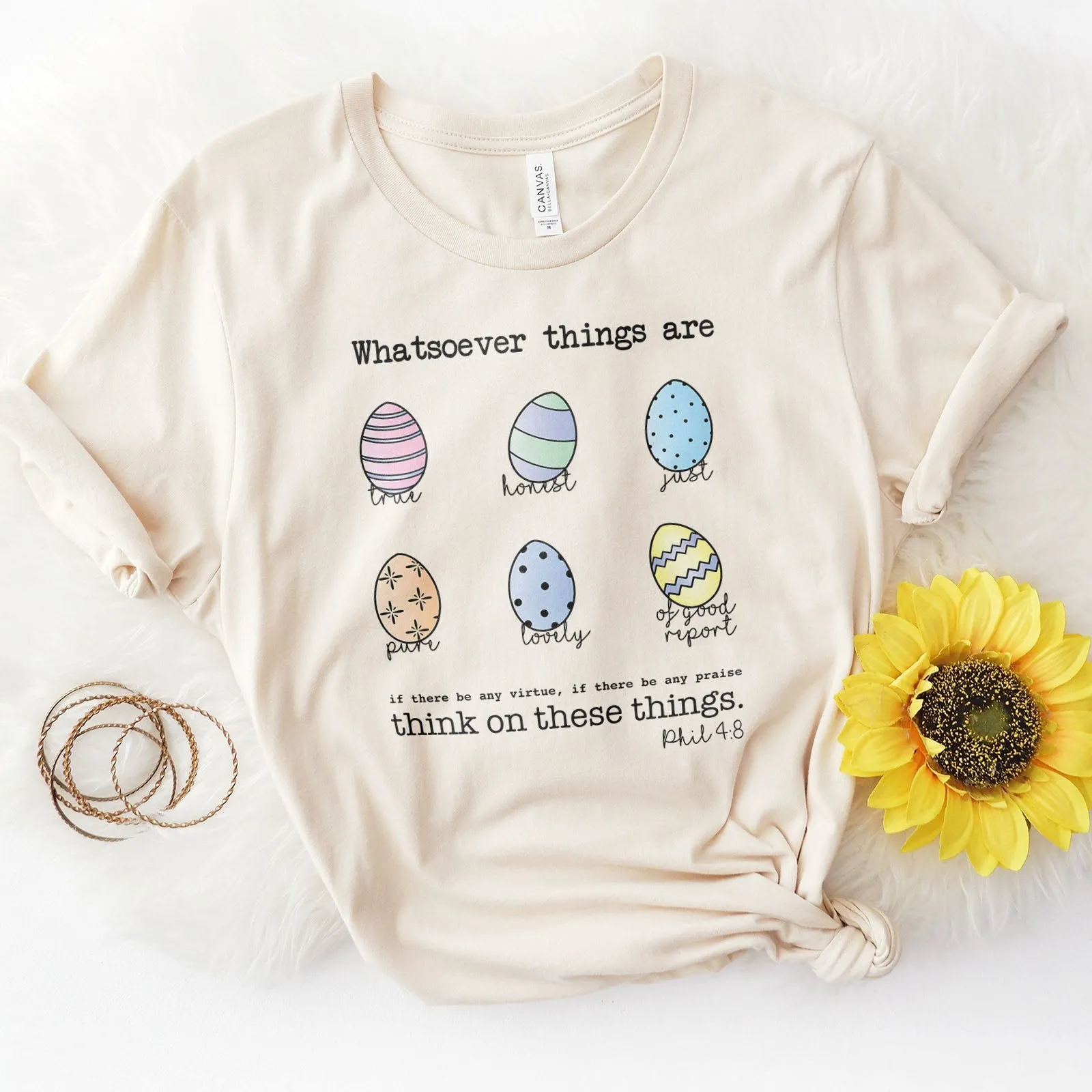 Easter Eggs Bible Verses Tee sold by Faithful and Co.