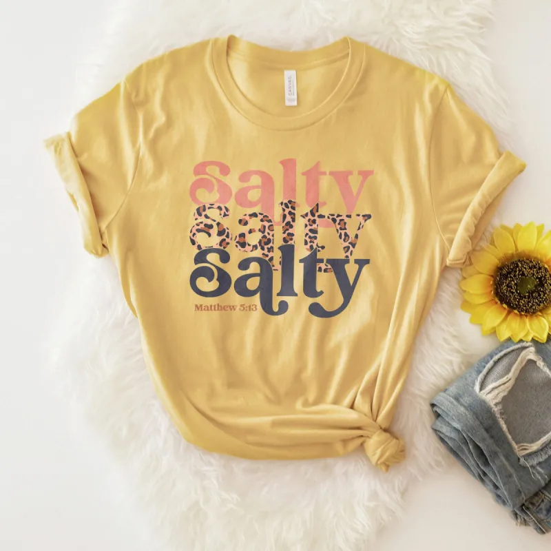 Salty Stacked Leopard Tee sold by Faithful and Co.
