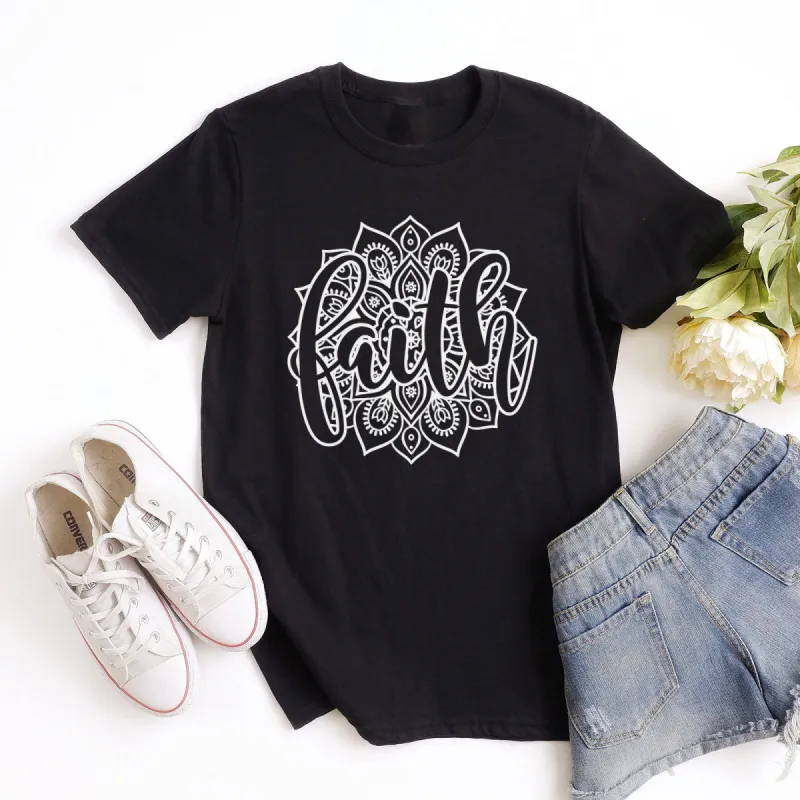 Faith Mandala Tee sold by Faithful and Co.