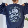 God Is Good Floral Back Print Sweatshirt sold by Faithful and Co.