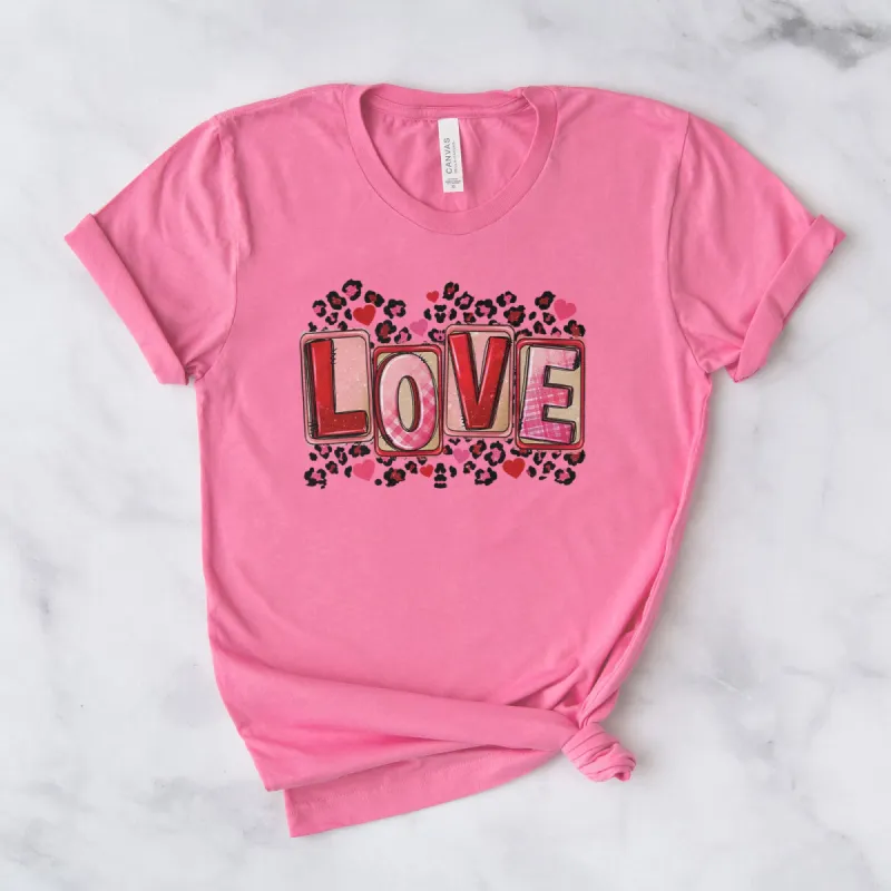 Valentine's Day Leopard Love Tee sold by Faithful and Co.