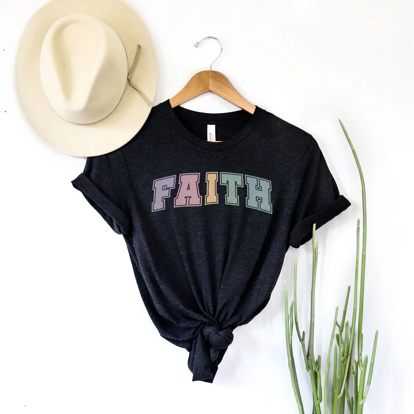 Faith Block Pastel Tee sold by Faithful and Co. product image thumbnail 4
