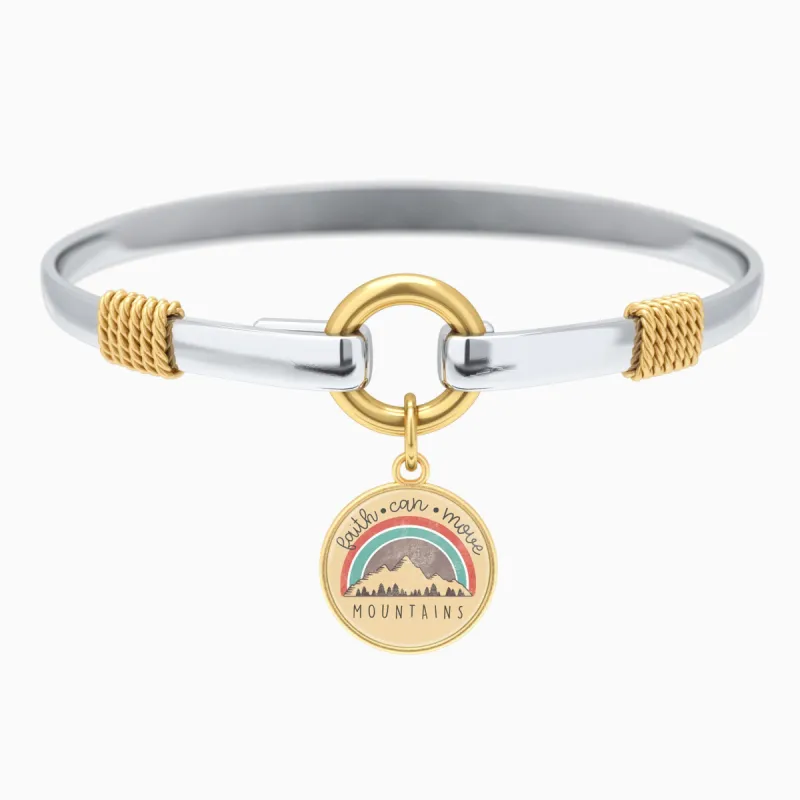 Faith Can Move Mountains - Two-Tone Bracelet sold by Faithful and Co.
