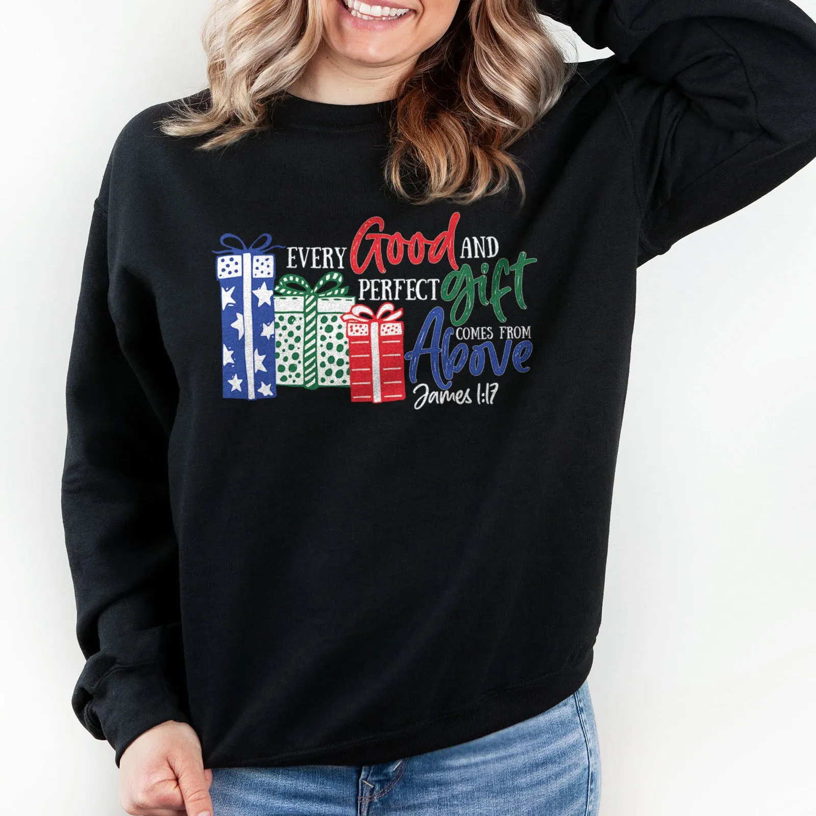 Every good and perfect gift come from above Sweatshirt sold by Faithful and Co. product image thumbnail 2