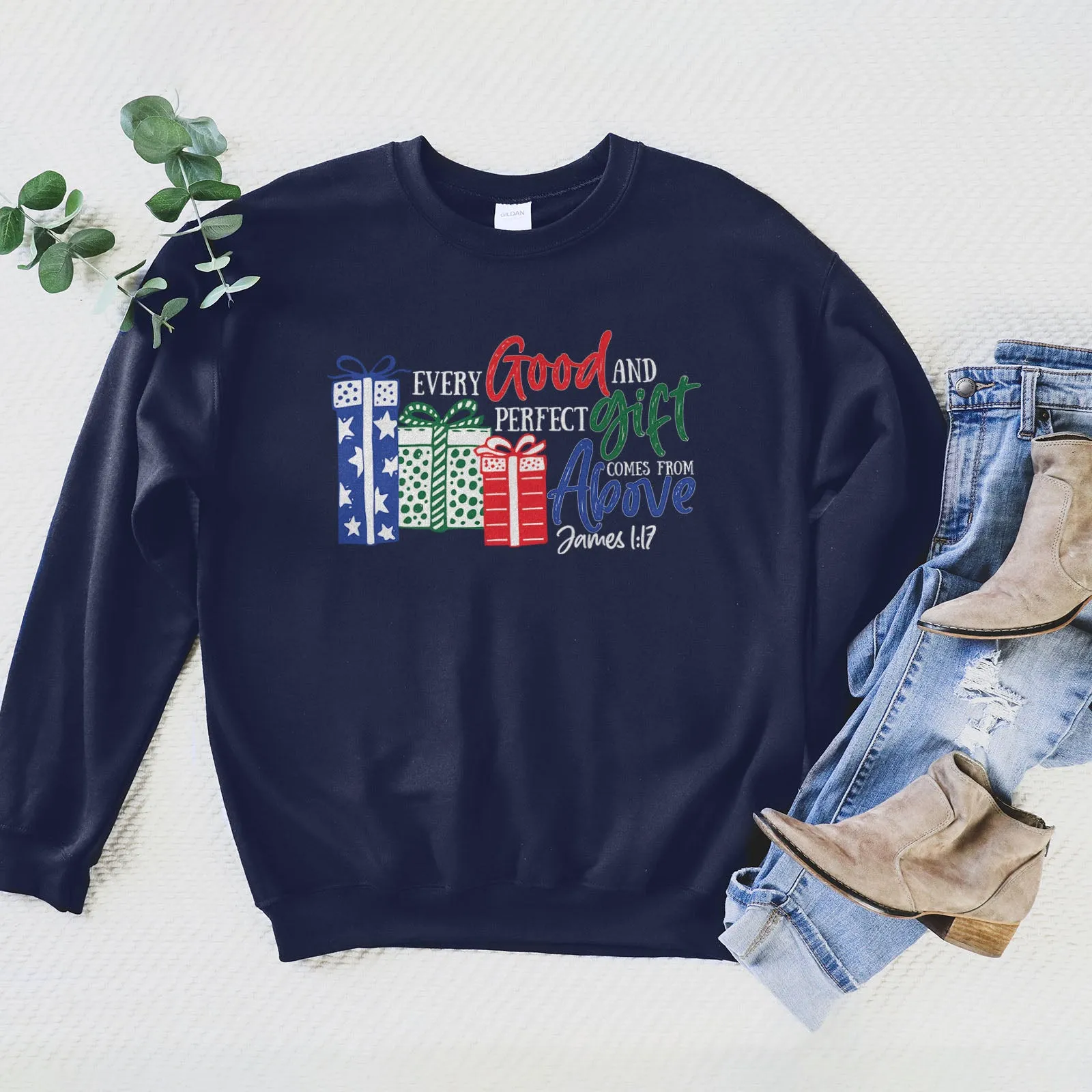 Every good and perfect gift come from above Sweatshirt sold by Faithful and Co. product image thumbnail 5