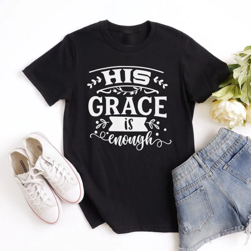 His Grace is Enough - Bold Tee sold by Faithful and Co.