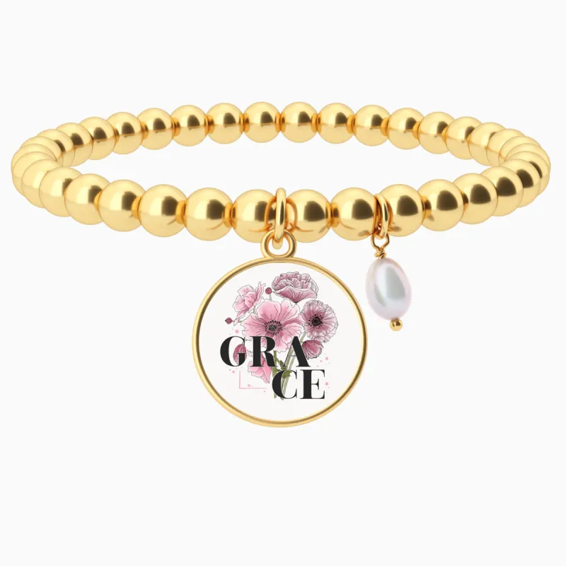 Grace - Flower - Beaded Bracelet made by Faithful and Co.